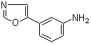 structure of CAS# 157837-31-5, 3-(1,3-Oxazol-5-yl)aniline;3-(5-Oxazolyl)benzenamine; 3-(Oxazol-5-yl)aniline; 4-(3-Aminophenyl)oxazole; 5-(3-Aminophenyl)oxazole; [3-(1,3-Oxazol-5-yl)phenyl]amine; [3-(Oxazol-5-yl)phenyl]amine