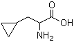 structure of CAS# 15785-52-1, 3-Cyclopropylalanine;(+/-)-alpha-Aminocyclopropanepropanoic acid; DL-alpha-Aminocyclopropanepropionic acid; alhpa-Aminocyclopropanepropanoic acid; Cyclopropanealanine