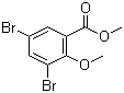 structure of CAS# 15790-59-7, Methyl 3,5-dibromo-2-methoxybenzoate;Methyl 3,5-dibromo-2-methoxybenzenecarboxylate