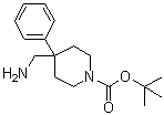 structure of CAS# 158144-82-2, 4-Aminomethyl-4-phenylpiperidin-1-carboxylic acid tert-butyl ester