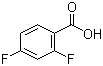 结构式 CAS# 1583-58-0, 2,4-二氟苯甲酸