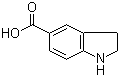 结构式 CAS# 15861-30-0, 吲哚啉-5-羧酸