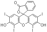 结构式 CAS# 15905-32-5, 藻红 J; 四碘荧光素