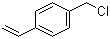 structure of CAS# 1592-20-7, 4-Vinylbenzyl chloride;4-Chloromethyl styrene