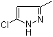 结构式 CAS# 15953-45-4, 5-氯-3-甲基吡唑