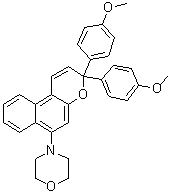 4-[3,3-二(4-甲氧基苯基)-3H-萘并[2,1-b]吡喃-6-基]吗啉分子结构 (CAS 159595-92-3)
