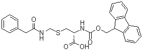 structure of CAS# 159680-21-4, N-[(9H-Fluoren-9-ylmethoxy)carbonyl]-S-[[(2-phenylacetyl)amino]methyl]-L-cysteine