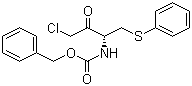 结构式 CAS# 159878-01-0, (R)-(-)-3-(苄氧羰基氨基)-1-氯-4-苯硫基-2-丁酮