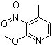 2-Methoxy-3-nitro-4-methylpyridine molecular structure (CAS 160590-36-3)
