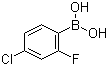 structure of CAS# 160591-91-3, 4-Chloro-2-fluorophenylboronic acid;4-Chloro-2-fluorobenzeneboronic acid