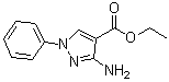 3-Amino-1-phenyl-1H-pyrazole-4-carboxylic acid ethyl ester molecular structure (CAS 16078-63-0)