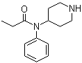 结构式 CAS# 1609-66-1, 去甲芬太尼; N-苯基-N-4-哌啶基丙酰胺