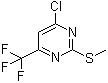 4-Chloro-2-(methylthio)-6-(trifluoromethyl)pyrimidine molecular structure (CAS 16097-63-5)