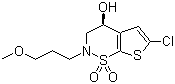 (S)-6-Chloro-2-(3-methoxypropyl)-3,4-dihydro-2H-thieno[3,2-e][1,2]thiazin-4-ol 1,1-dioxide molecular structure (CAS 160982-13-8)