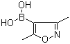 structure of CAS# 16114-47-9, 3,5-Dimethylisoxazole-4-boronic acid;3,5-Dimethyl-4-isoxazolylboronic acid