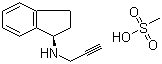结构式 CAS# 161735-79-1, 甲磺酸雷沙吉兰; (R)-N-2-丙炔基-1-氢化茚胺甲磺酸盐
