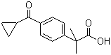 structure of CAS# 162096-54-0, 4-(Cyclopropylcarbonyl)-alpha,alpha-dimethylbenzeneacetic acid