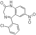 Clonazepam molecular structure (CAS 1622-61-3)