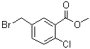 5-(溴甲基)-2-氯苯甲酸甲酯分子结构 (CAS 16220-99-8)