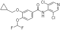 structure of CAS# 162401-32-3, Roflumilast;3-(Cyclopropylmethoxy)-N-(3,5-dichloropyridin-4-yl)-4-(difluoromethoxy)benzamide