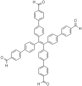 4',4''',4''''',4'''''''-(1,2-Ethenediylidene)tetrakis[1,1'-biphenyl]-4-carboxaldehyde molecular structure (CAS 1624970-54-2)