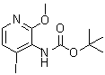 结构式 CAS# 162709-20-8, (4-碘-2-甲氧基-3-吡啶基)氨基甲酸叔丁酯