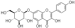 结构式 CAS# 16290-07-6, 山奈酚 7-O-葡萄糖苷