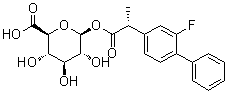 R-Flurbiprofen glucuronide molecular structure (CAS 162992-67-8)