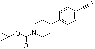 结构式 CAS# 162997-33-3, 1-叔丁氧羰基-4-(4'-氰基)哌啶
