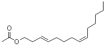 (E,Z)-3,8-Tetradecadien-1-ol acetate molecular structure (CAS 163041-87-0)