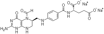 Disodium folinate molecular structure (CAS 163254-40-8)
