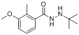 structure of CAS# 163336-50-3, N'-tert-butyl-3-methoxy-2-methylbenzohydrazide;3-Methoxy-2-methyl-N'-(2-methyl-2-propanyl)benzohydrazide