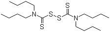 Tetrabutylthiuram disulfide molecular structure (CAS 1634-02-2)
