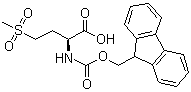 结构式 CAS# 163437-14-7, (S)-2-(9H-芴-9-甲氧基羰基氨基)-4-甲磺酰基丁酸
