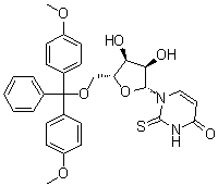 5'-O-[Bis(4-methoxyphenyl)phenylmethyl]-2-thiouridine molecular structure (CAS 163496-06-8)
