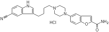 Vilazodone hydrochloride molecular structure (CAS 163521-08-2)