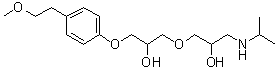 1-[2-Hydroxy-3-[4-(2-methoxyethyl)phenoxy]propoxy]-3-[(1-methylethyl)amino]-2-propanol molecular structure (CAS 163685-37-8)