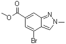 结构式 CAS# 1638772-21-0, 4-溴-2-甲基-2H-吲唑-6-羧酸甲酯