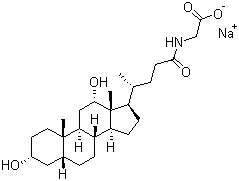 结构式 CAS# 16409-34-0, 脱氧甘胆酸钠; 甘氨脱氧胆酸钠