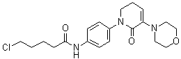 structure of CAS# 1643330-62-4, 5-Chloro-N-[4-[5,6-dihydro-3-(4-morpholinyl)-2-oxo-1(2H)-pyridinyl]phenyl]pentanamide