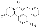 (±)-benzyl 2-(4-cyanophenyl)-4-oxopiperidine-1-carboxylate molecular structure (CAS 1644667-45-7)