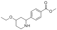 Rel-methyl 4-((2S,4S)-4-ethoxypiperidin-2-yl)benzoate molecular structure (CAS 1644667-62-8)
