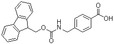 4-[[[(9H-Fluoren-9-ylmethoxy)carbonyl]amino]methyl]benzoic acid molecular structure (CAS 164470-64-8)
