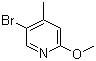 structure of CAS# 164513-39-7, 5-Bromo-2-methoxy-4-methylpyridine;5-Bromo-2-methoxy-4-picoline