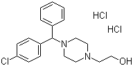 结构式 CAS# 164726-80-1, 4-[(4-氯苯基)苯甲基]-1-哌啶乙醇二盐酸盐