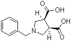 structure of CAS# 164916-63-6, cis-1-Benzyl-3,4-pyrrolidinedicarboxylic acid