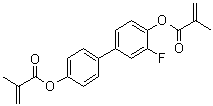 2-Methyl-2-propenoic acid 3-fluoro[1,1'-biphenyl]-4,4'-diyl ester molecular structure (CAS 165255-16-3)