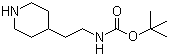 结构式 CAS# 165528-81-4, 4-(2-叔丁氧羰基氨基乙基)哌啶