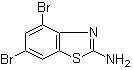 structure of CAS# 16582-60-8, 4,6-Dibromo-2-benzothiazolamine;2-Amino-4,6-dibromobenzothiazole