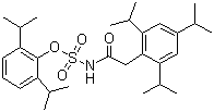 结构式 CAS# 166518-60-1, 阿伐麦布; N-(2,6-二异丙基苯氧基)磺酰-2-(2,4,6-三异丙基苯基)乙酰胺